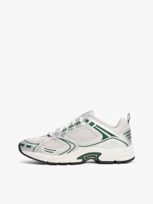 white archive metallic cleat trainers for men tommy jeans