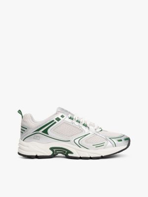 white archive metallic cleat trainers for men tommy jeans