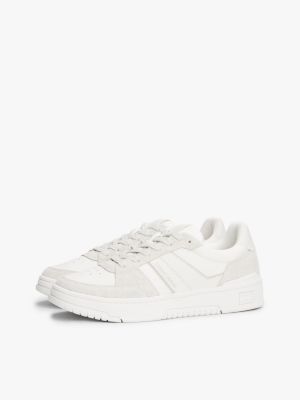 grey suede mix cupsole trainers for men tommy jeans