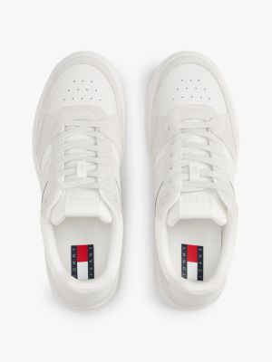 grey suede mix cupsole trainers for men tommy jeans