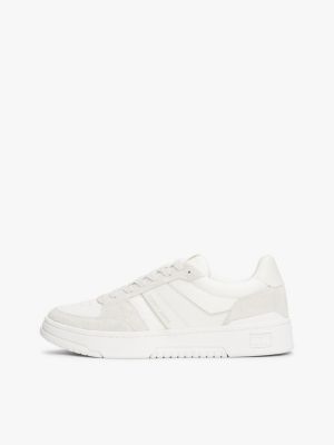 grey suede mix cupsole trainers for men tommy jeans
