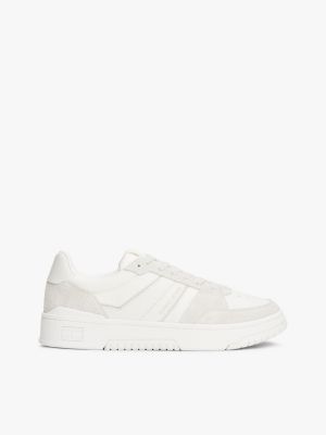 grey suede mix cupsole trainers for men tommy jeans