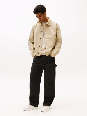 beige suede mix cupsole trainers for men tommy jeans