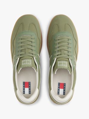 green the greenwich mixed texture trainers for men tommy jeans