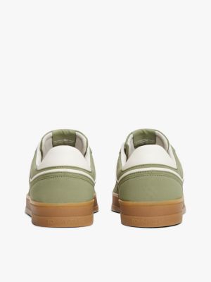 green the greenwich mixed texture trainers for men tommy jeans