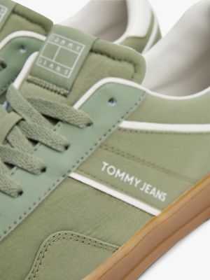 green the greenwich mixed texture trainers for men tommy jeans