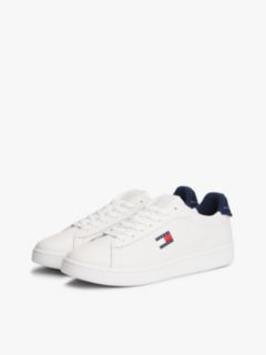 Leather Archive Court Trainers — White 2