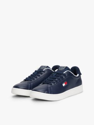blue archive court trainers with leather for men tommy jeans