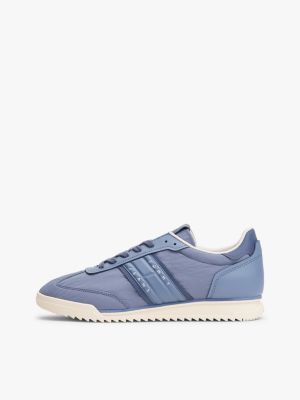 blue mixed texture cleat trainers for men tommy jeans