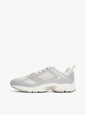 grey mixed texture archive runners for men tommy jeans