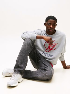 grey mixed texture archive runners for men tommy jeans