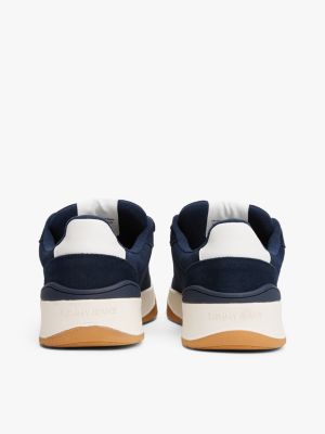 multi logo suede trainers for men tommy jeans