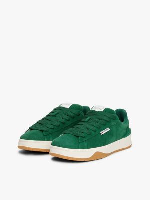 multi logo suede trainers for men tommy jeans