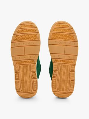 multi logo suede trainers for men tommy jeans
