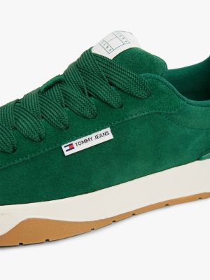 multi logo suede trainers for men tommy jeans