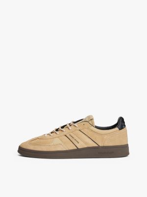 beige the greenwich suede trainers for men tommy jeans