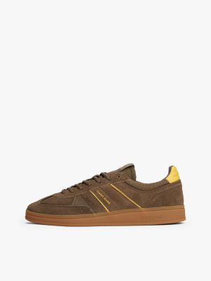 green the greenwich suede trainers for men tommy jeans