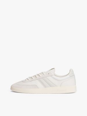 sneakers the greenwich in camoscio con logo beige da uomini tommy jeans