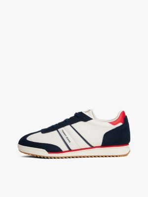 sneakers rétro in pelle multicolore da uomini tommy jeans