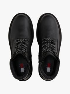 Cleat Leather Lace-Up Boots — Black 3