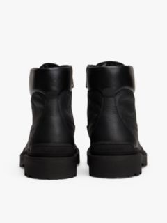 Cleat Leather Lace-Up Boots — Black 4