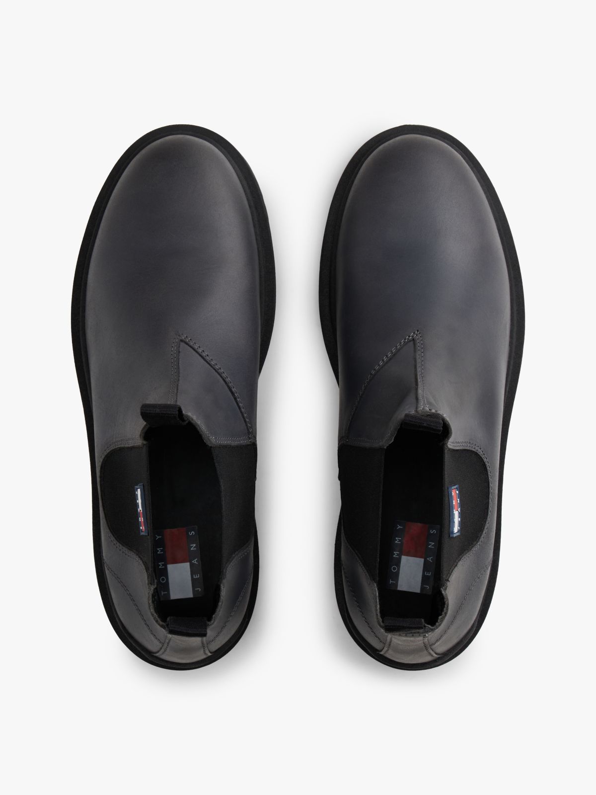 Leather Cleat Chelsea Boots — Black