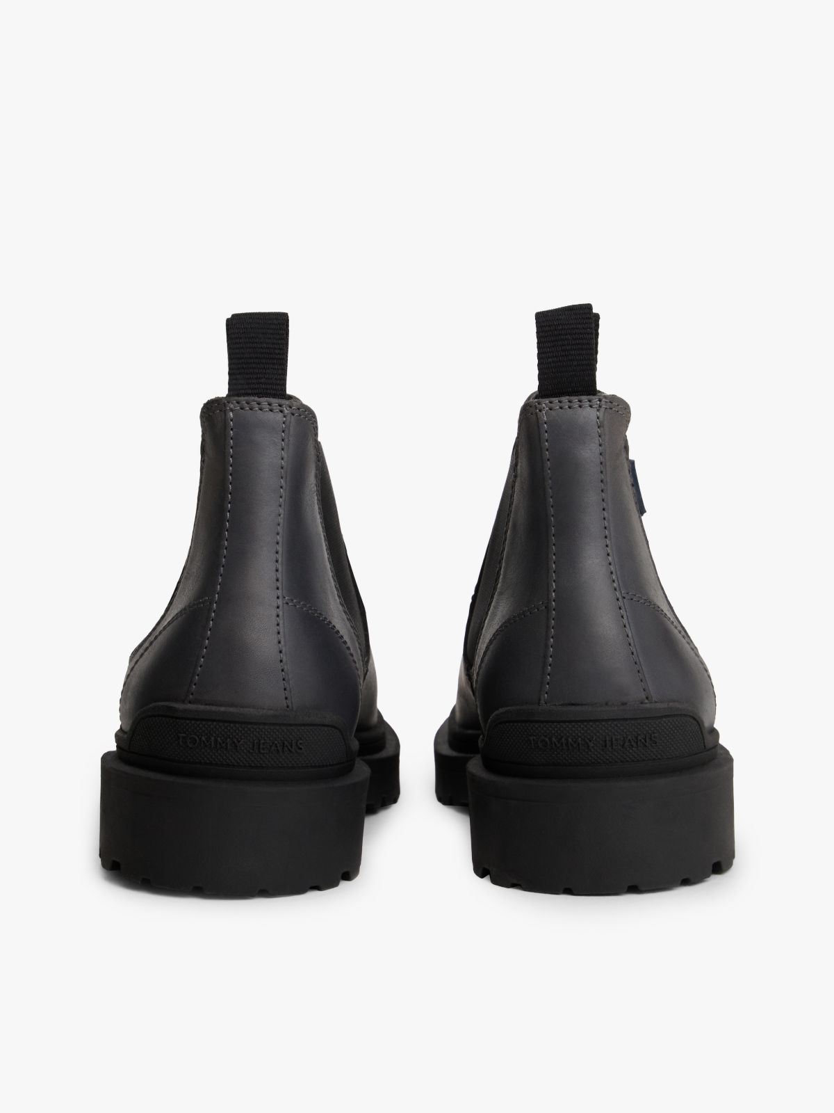 Leather Cleat Chelsea Boots — Black