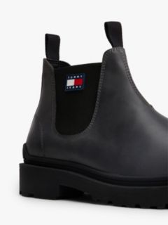 Leather Cleat Chelsea Boots — Black 6