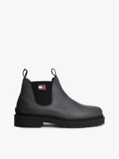 Leather Cleat Chelsea Boots — Black 1