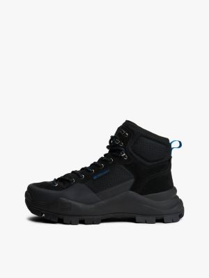 schwarz rutschhemmender hybrid-stiefel aus wildleder für herren - tommy jeans