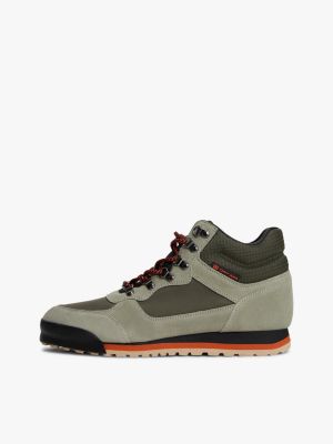 scarponcini in camoscio con suola antiscivolo grigio da uomini tommy jeans