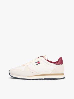 weiß rutschhemmender strukturmix-sneaker für herren - tommy jeans
