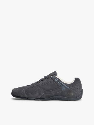 grey archive runner suede low profile trainers for men tommy jeans