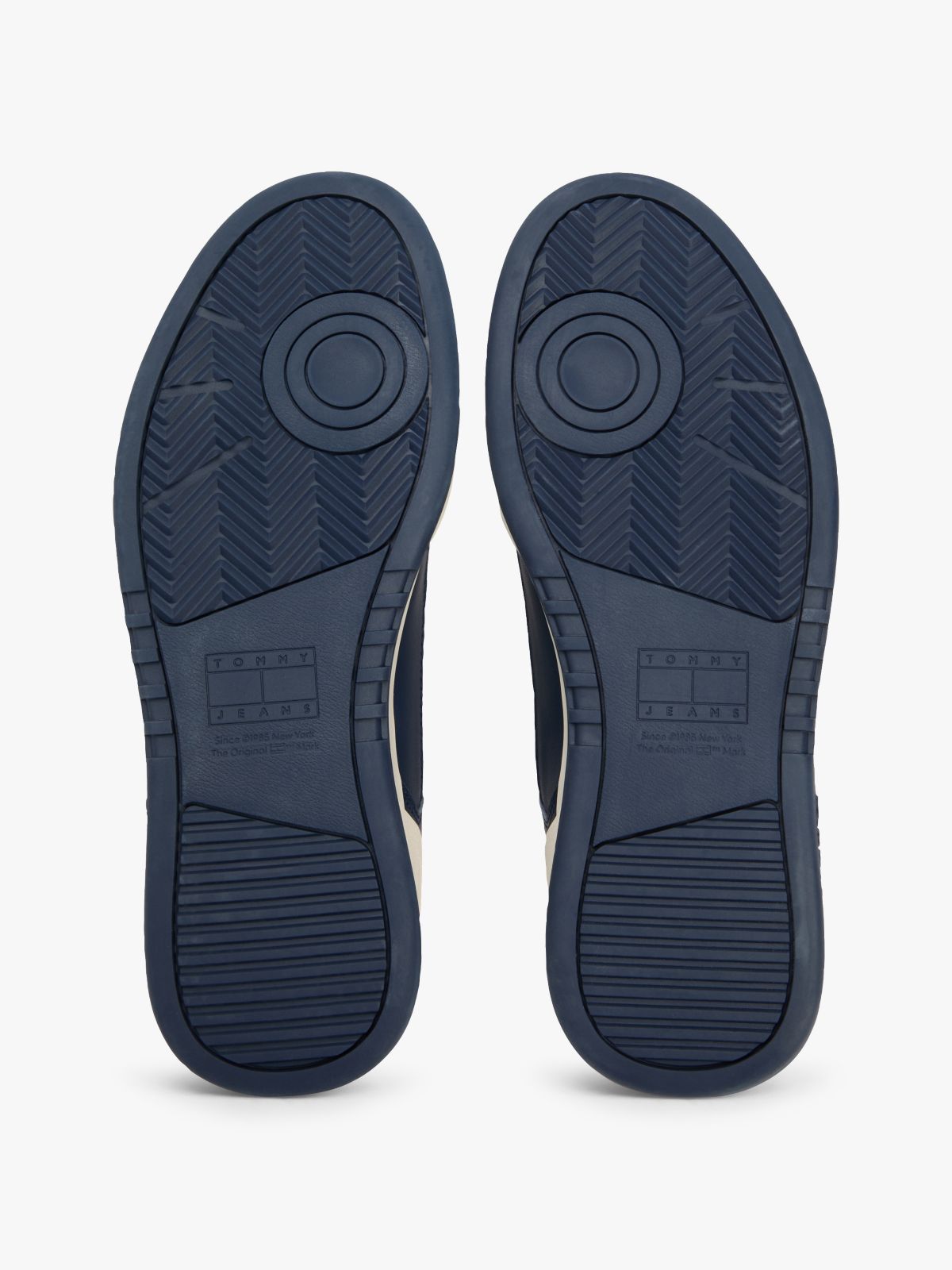 Leather Mixed Texture Cupsole Trainers — White