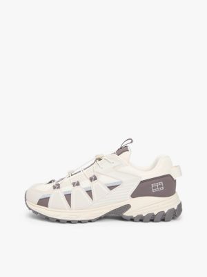 beige cleat speed laces outdoor trainers for men tommy jeans