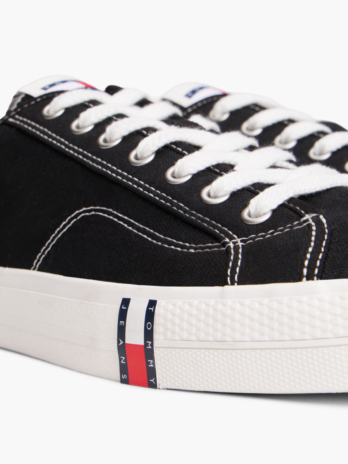 Archive Flag Stripe Canvas Trainers — Black