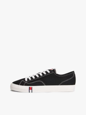black archive flag stripe canvas trainers for men tommy jeans