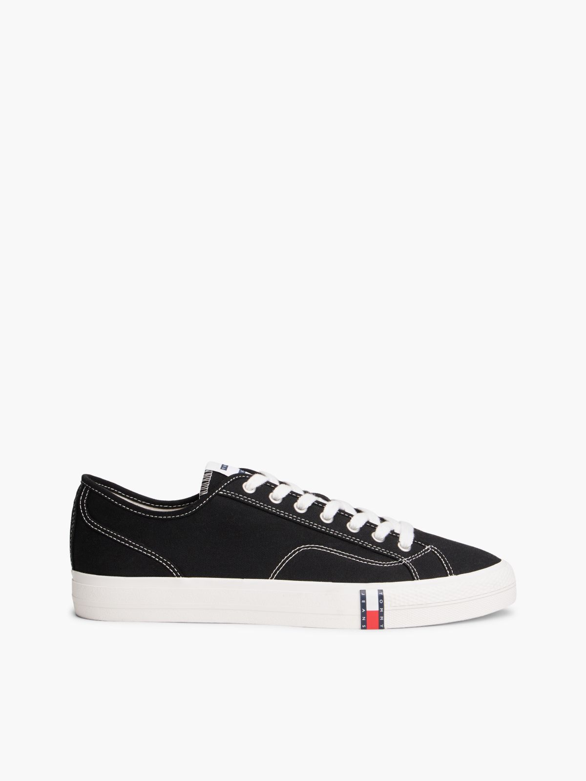 Archive Flag Stripe Canvas Trainers — Black