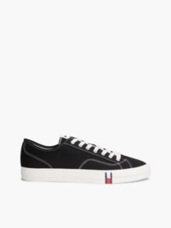 Archive Flag Stripe Canvas Trainers — Black 1