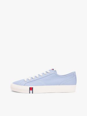 blue archive flag stripe canvas trainers for men tommy jeans