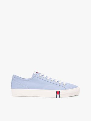 blue archive flag stripe canvas trainers for men tommy jeans