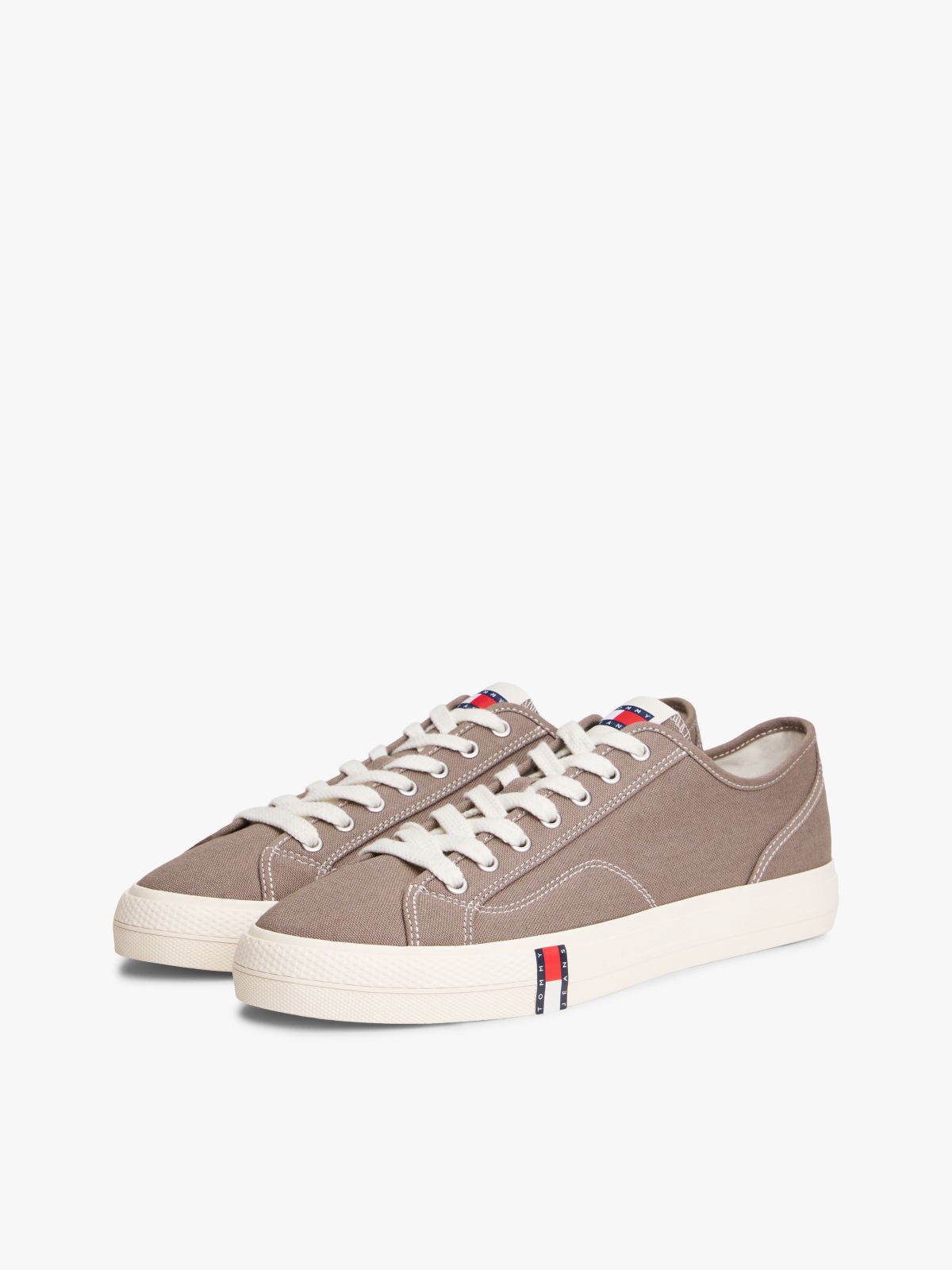 Archive Flag Stripe Canvas Trainers — Brown