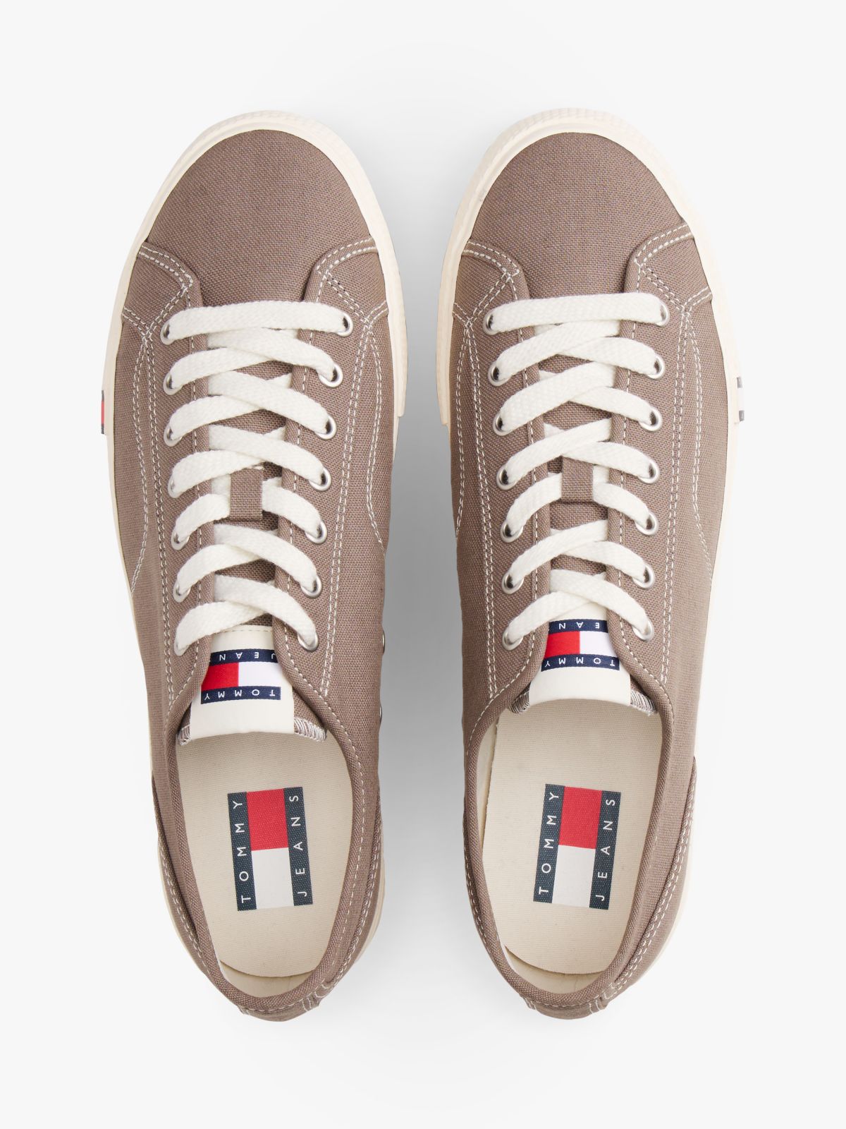Archive Flag Stripe Canvas Trainers — Brown