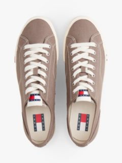 Archive Flag Stripe Canvas Trainers — Brown 3