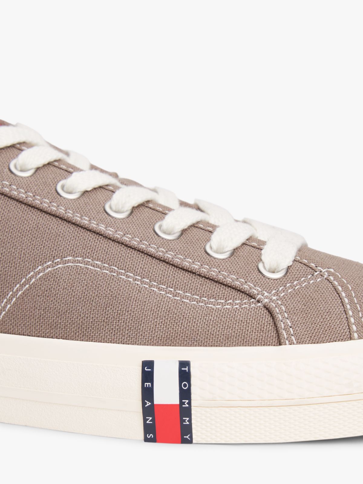 Archive Flag Stripe Canvas Trainers — Brown