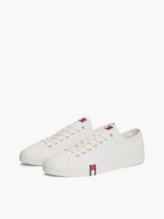 Archive Flag Stripe Canvas Trainers — White 2