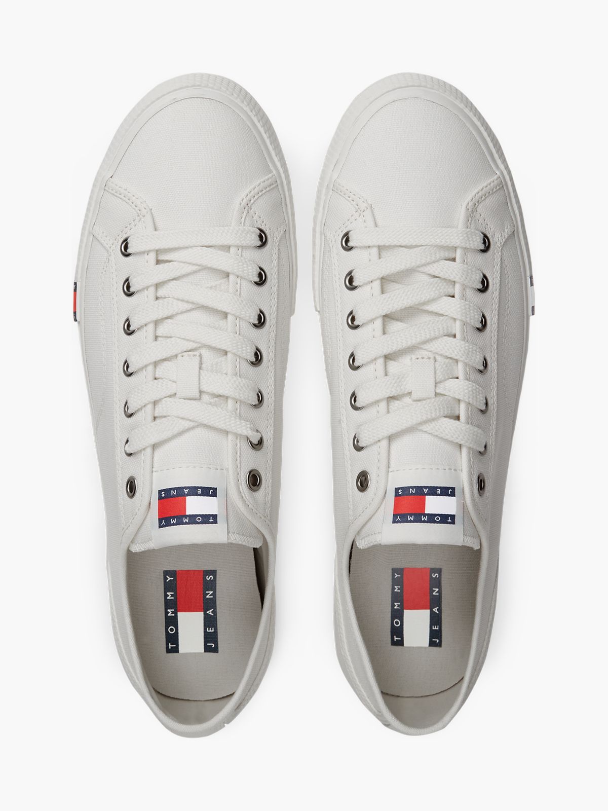 Archive Flag Stripe Canvas Trainers — White