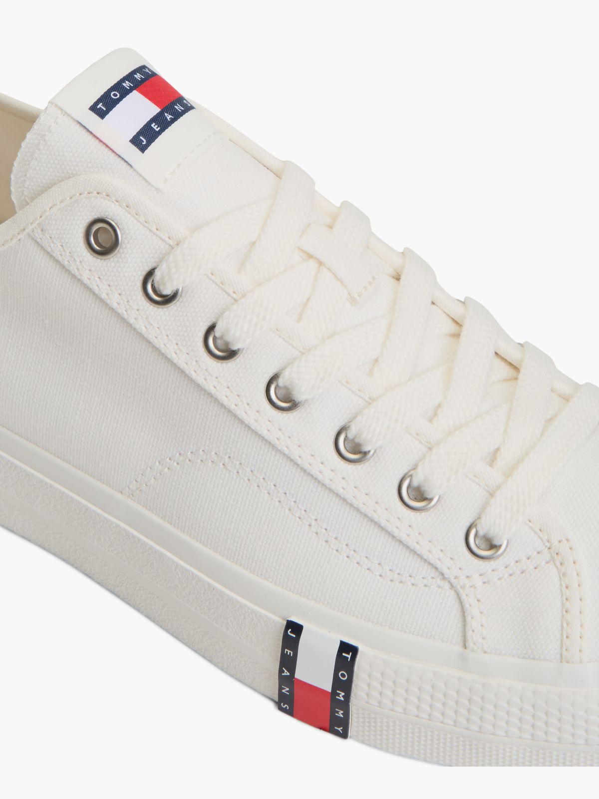 Archive Flag Stripe Canvas Trainers — White