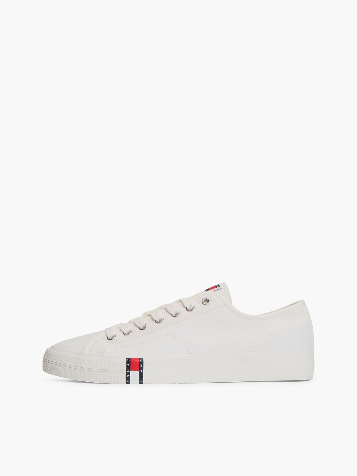Archive Flag Stripe Canvas Trainers — White