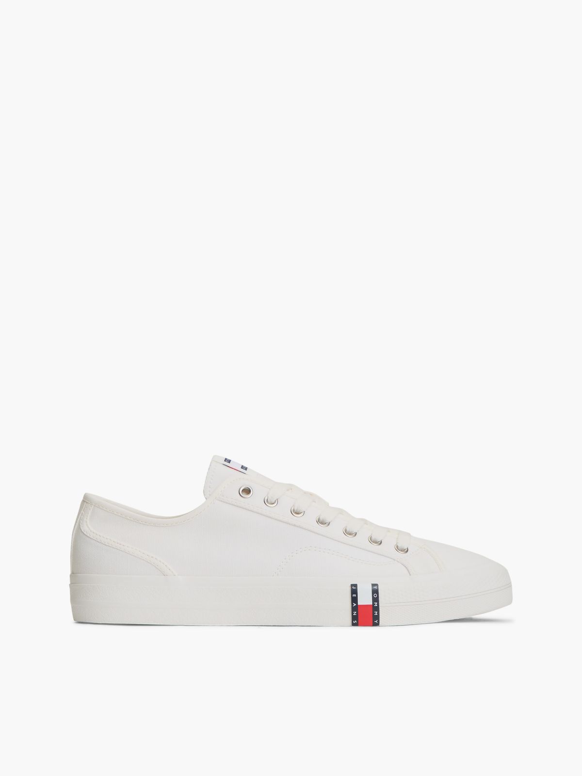 Archive Flag Stripe Canvas Trainers — White